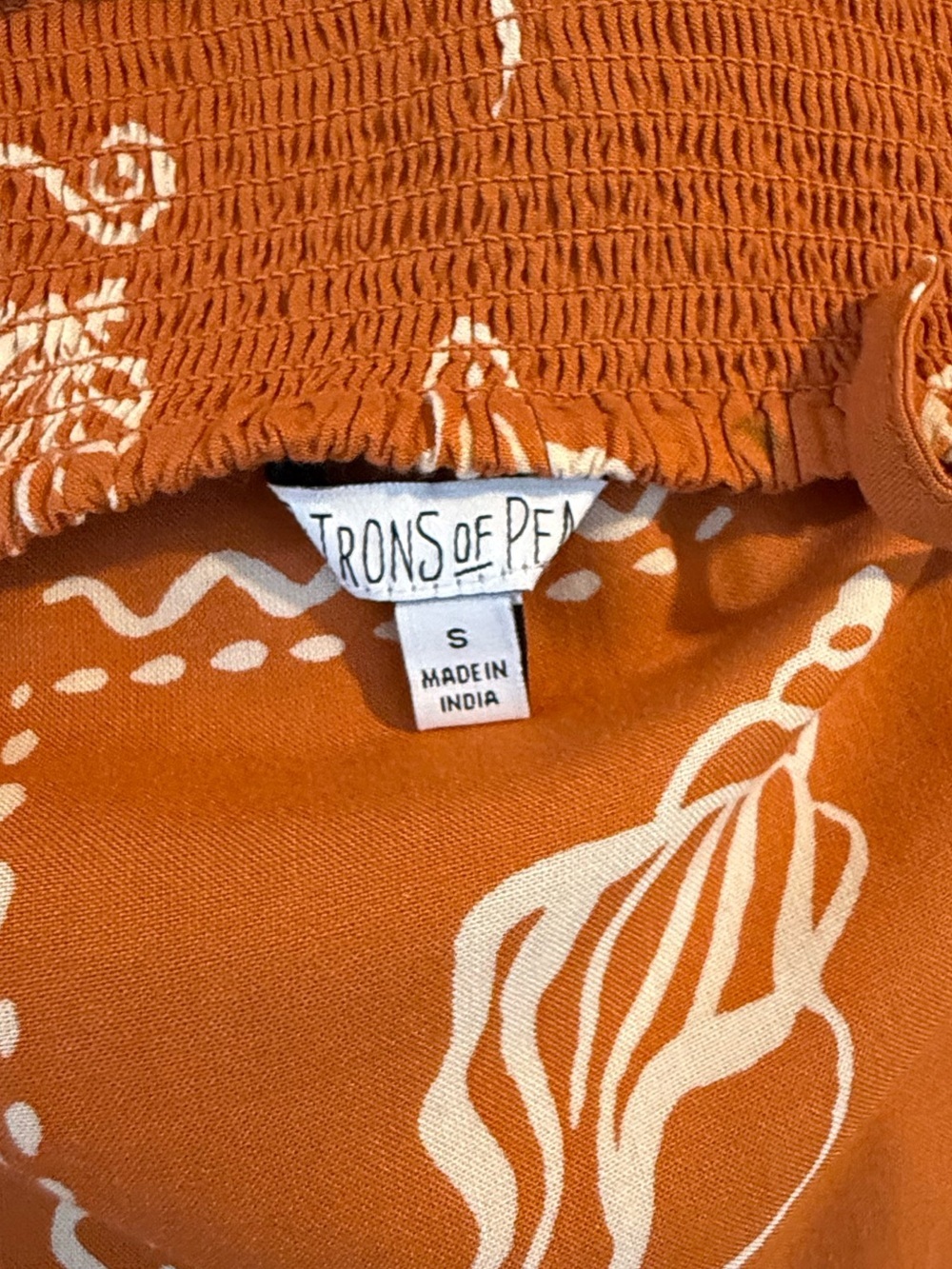 Patrons of Peace Rust Jumpsuit with White Print - Picture 14 of 15